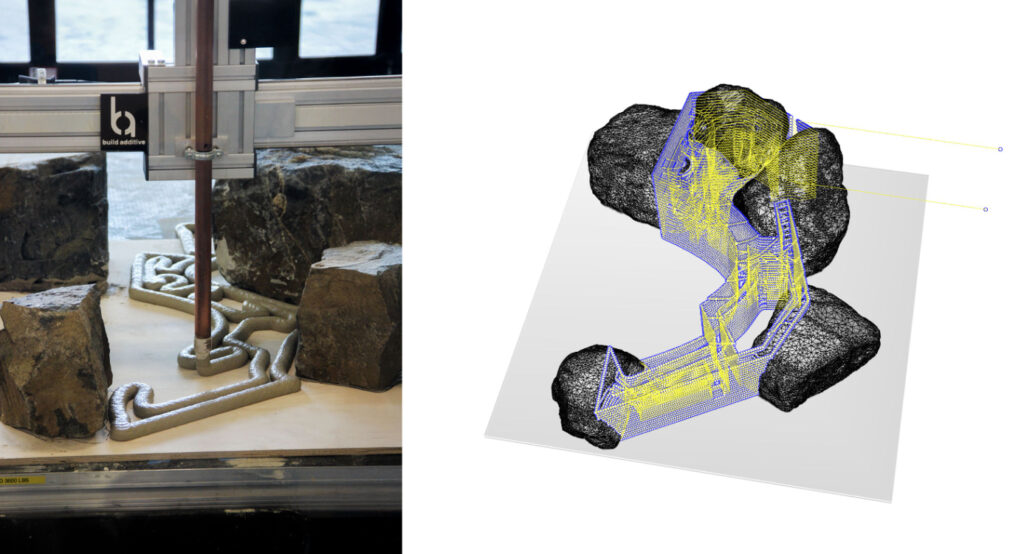 Cement printing photo and toolpath