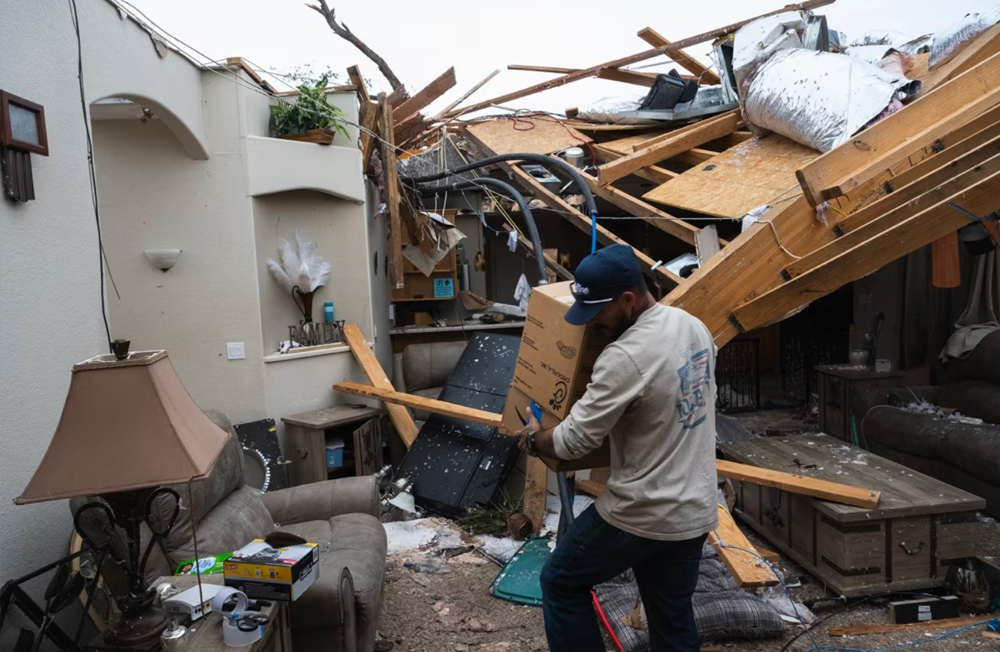 Photo of disaster-struck home