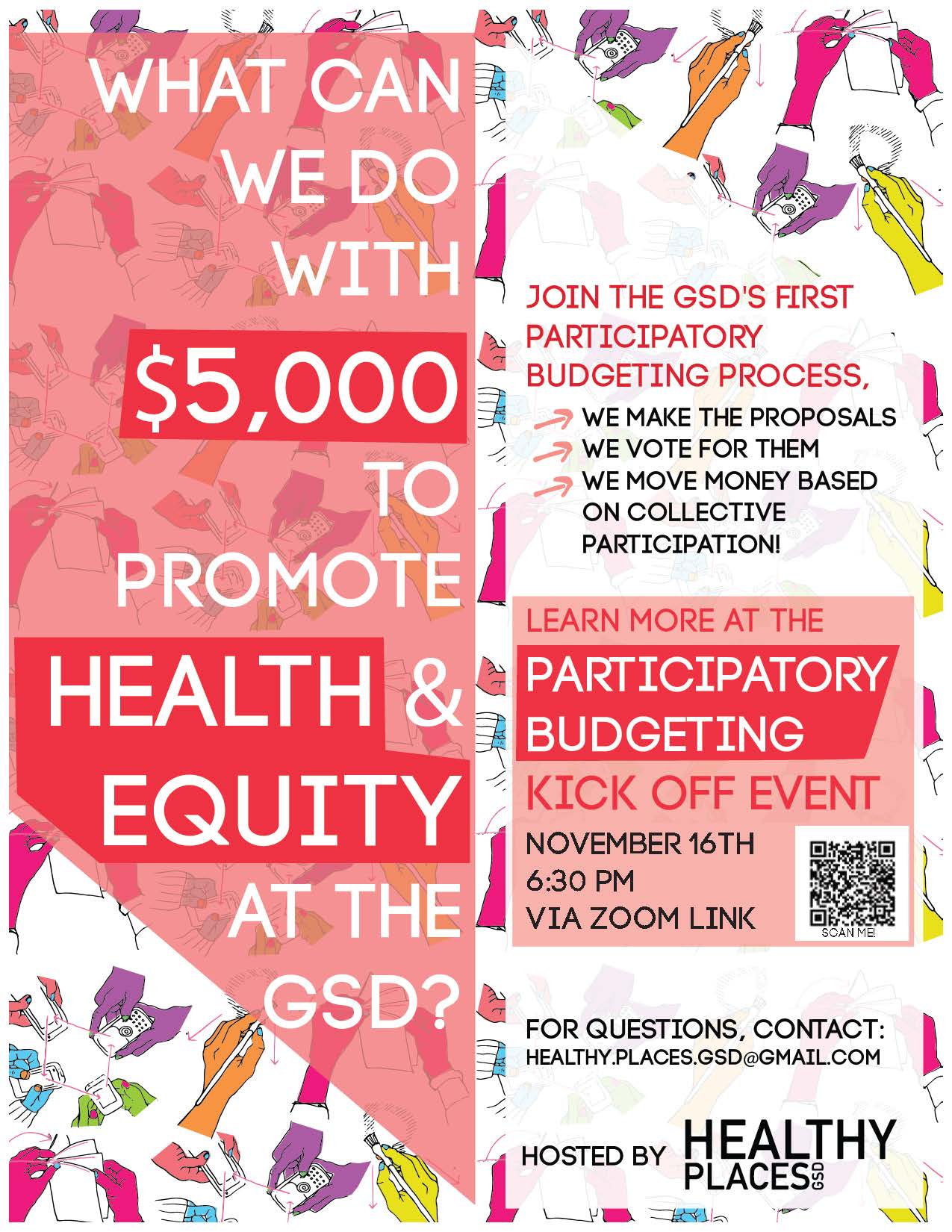 Flyer for participatory budgeting event. 