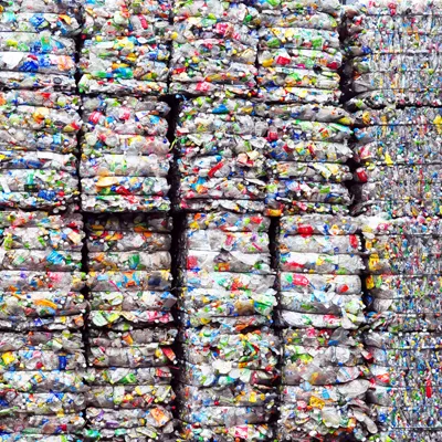 Photo of recycled bottles
