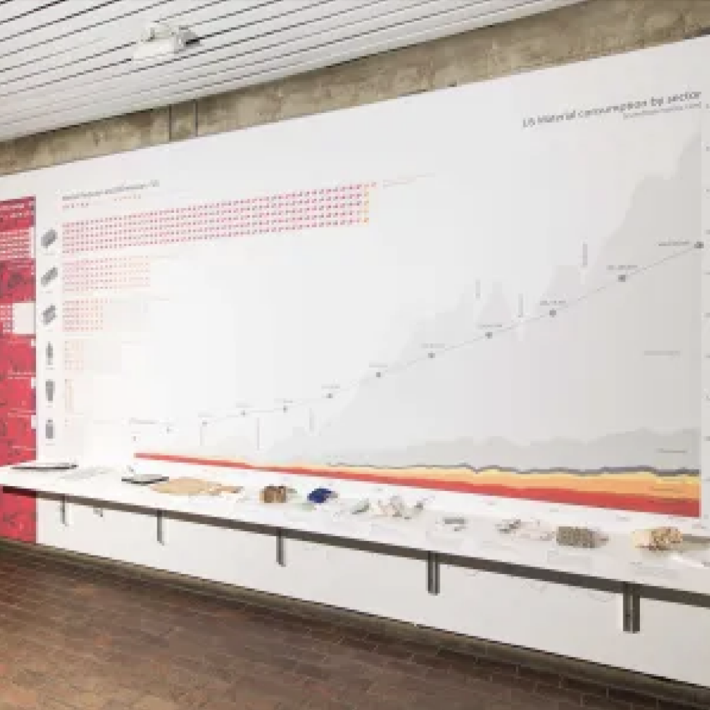 Side view of the exhibition
