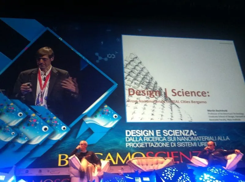 Photo of M. Bechthold delivering the keynote