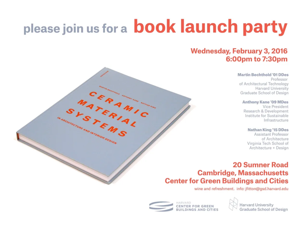 Image of book launch invitation
