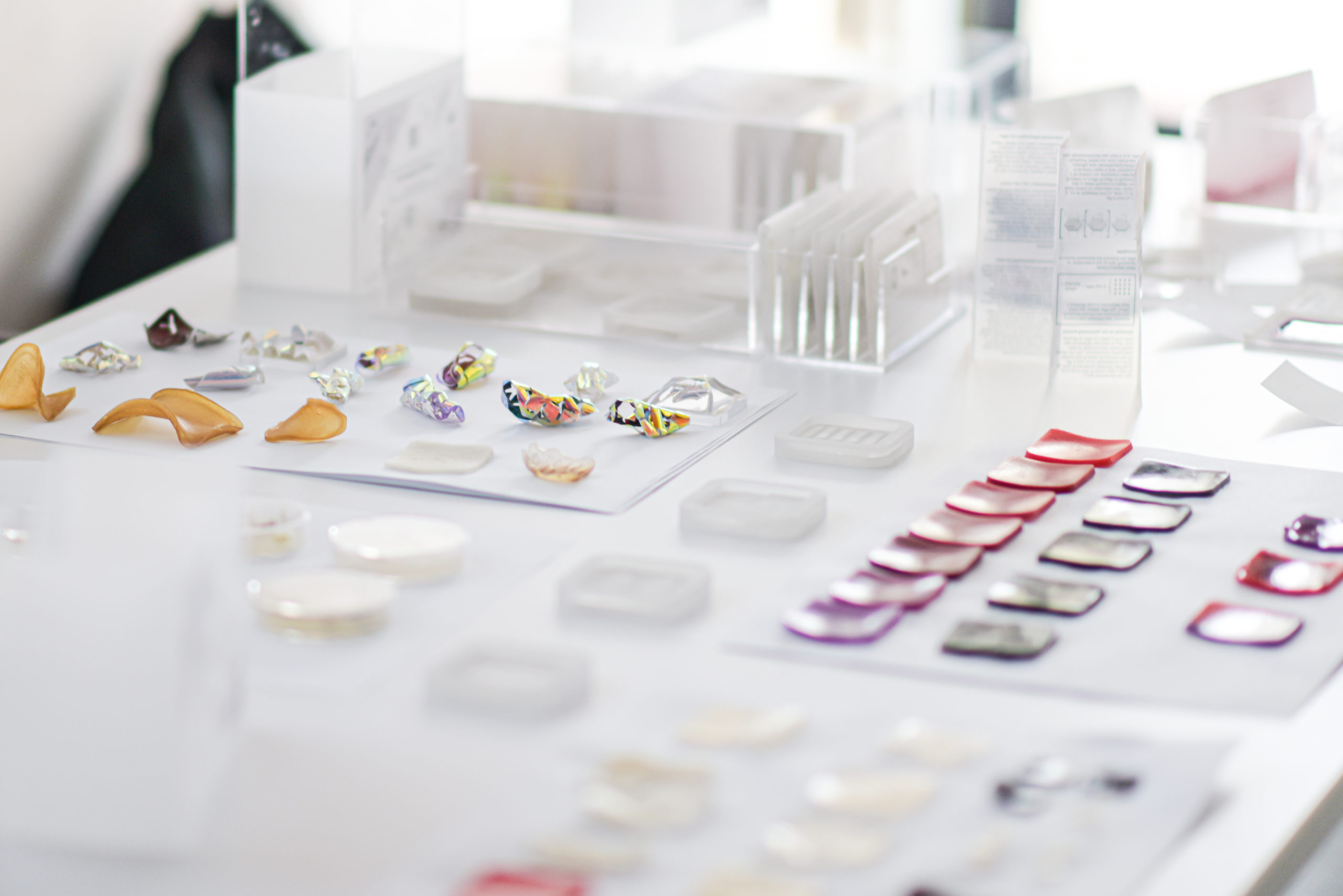 Photo of prototypes from the Nano Micro Macro student projects