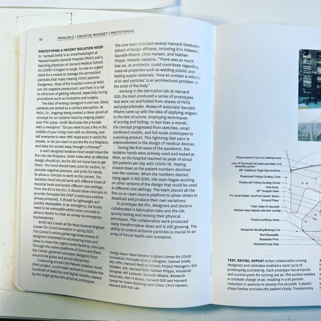 Picture of pages about the Apollo Isolation Hood, page one