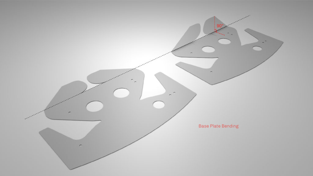 Picture of the base plate bending