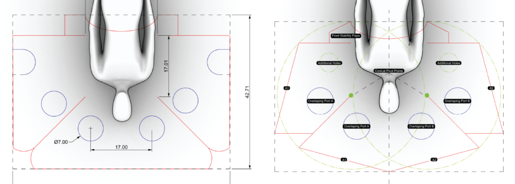 Picture of dimension of the design