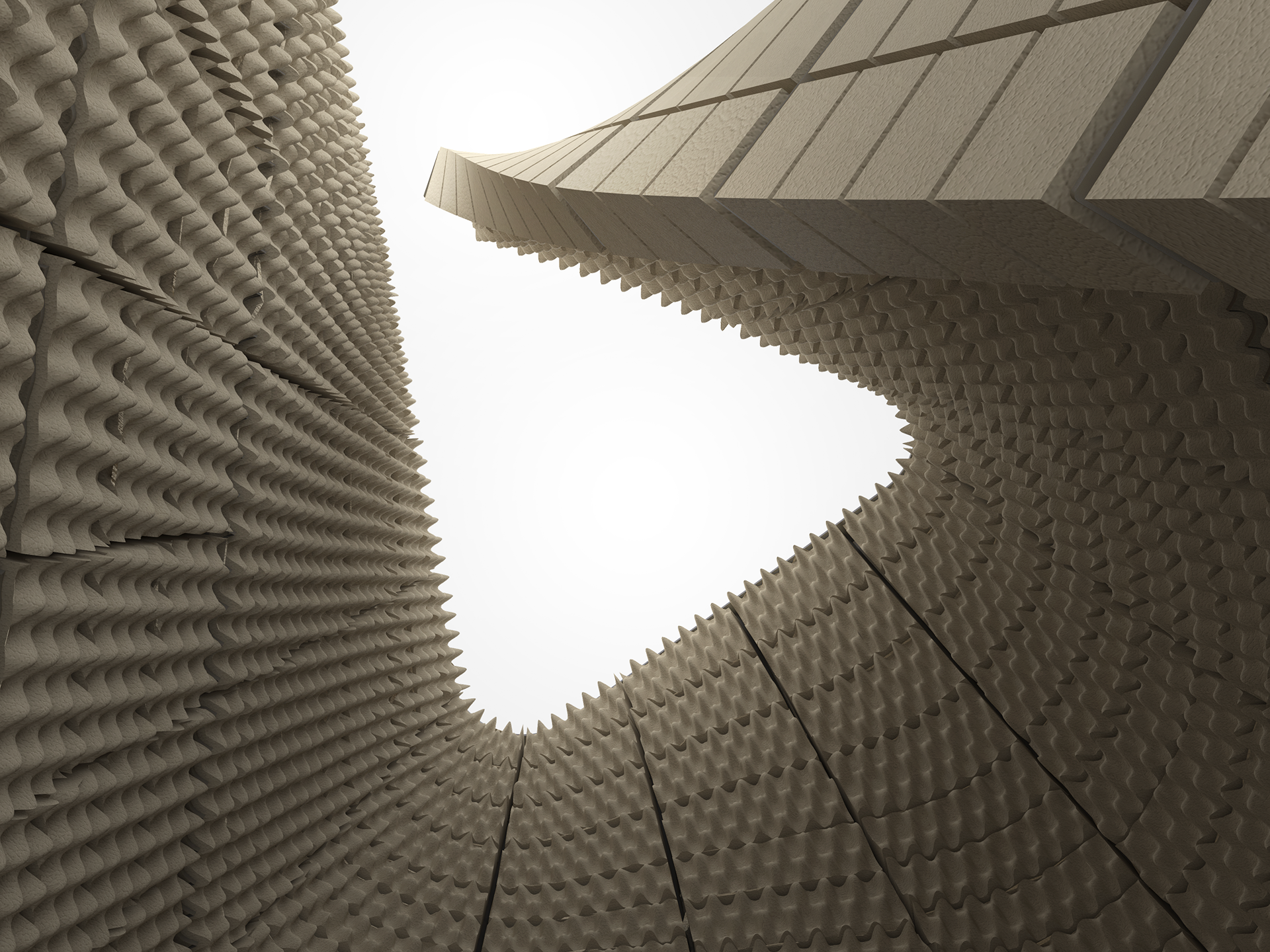 An interior view of the ceramic pavillion