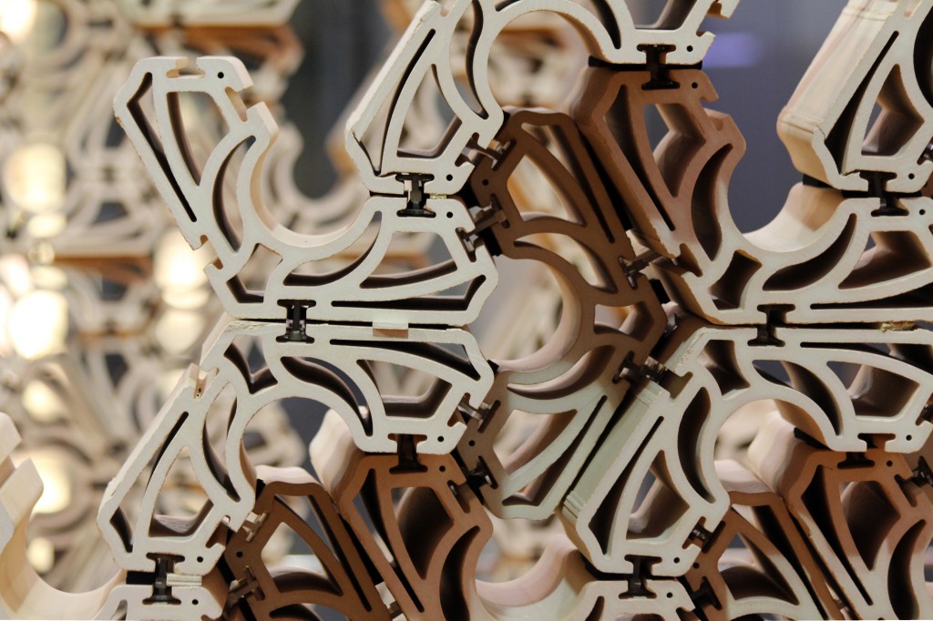 Close-up shot of the tessellated wall