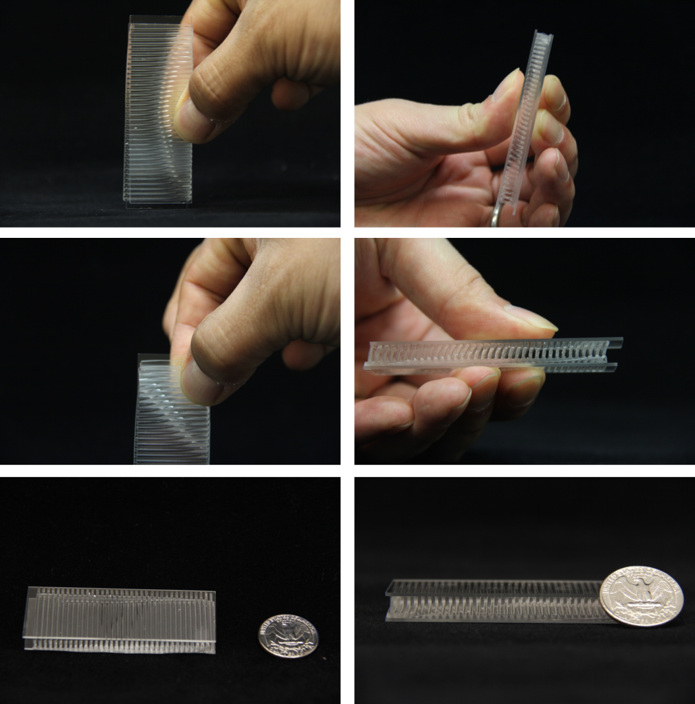 Photo of the elastic PDMS shearing