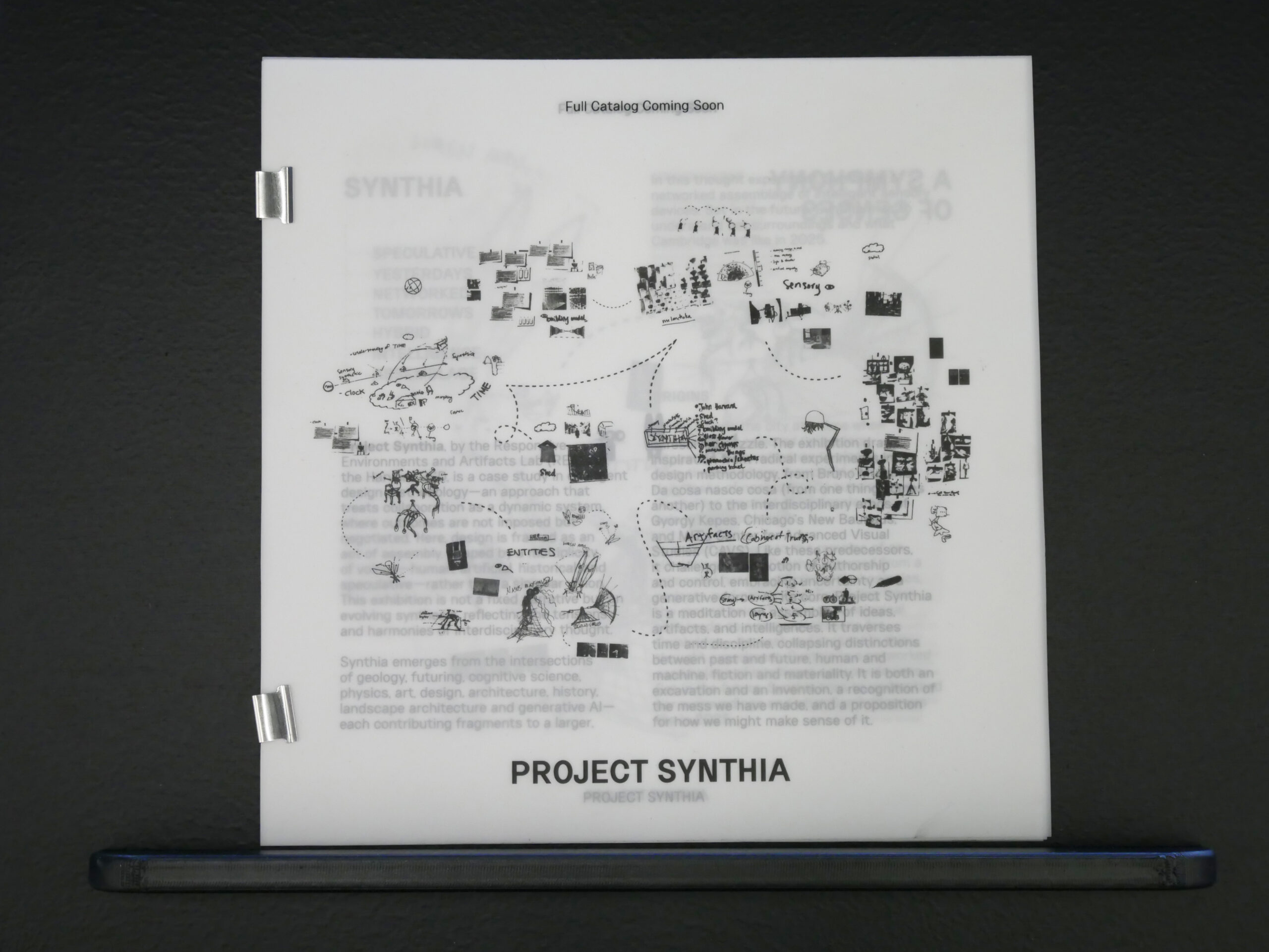 Booklet with diagram of sketches
