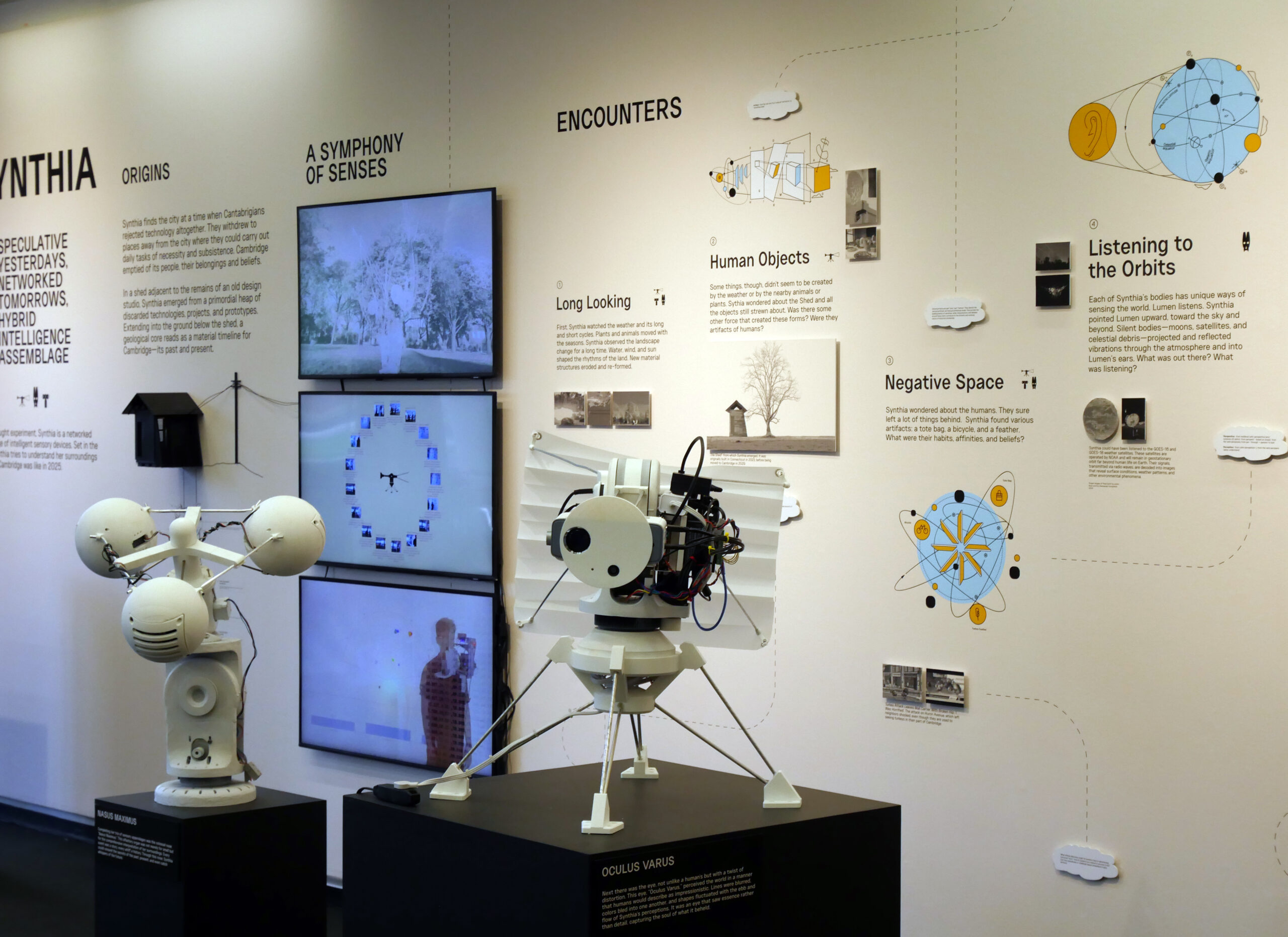 Exhibtion with text, video and machines