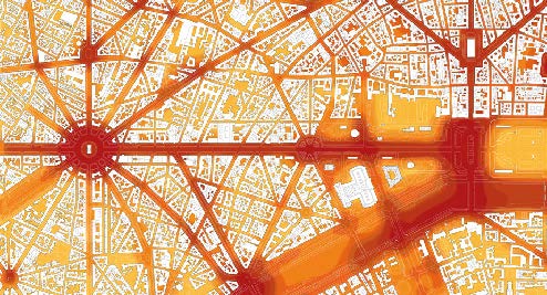 A urban heat map