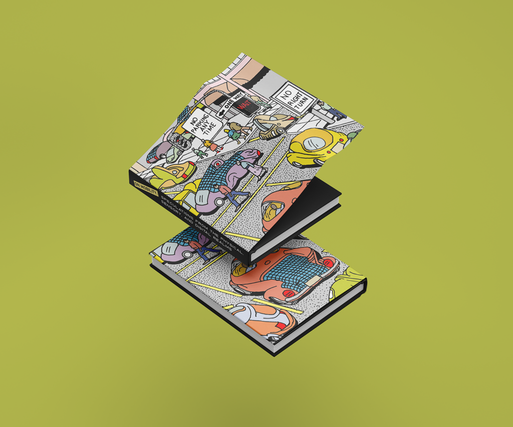 A book cover with whimsical mobility illustrations